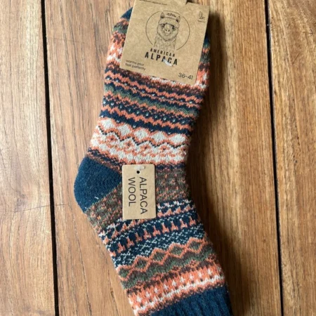 36-41, gebreide alpaca sokken multi color